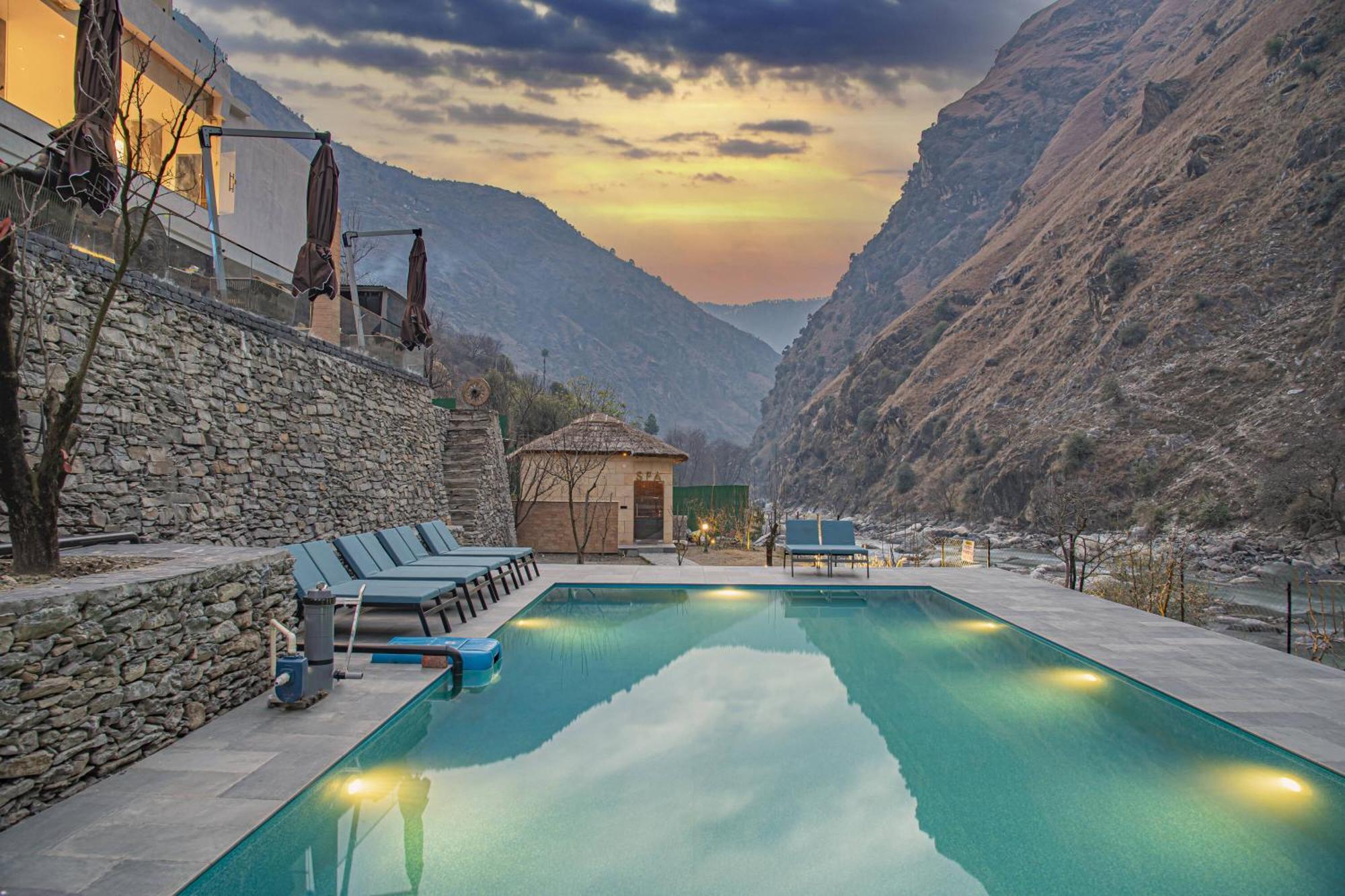 Echor Palm Bliss Riverside Resort & Spa Kasol Exteriör bild